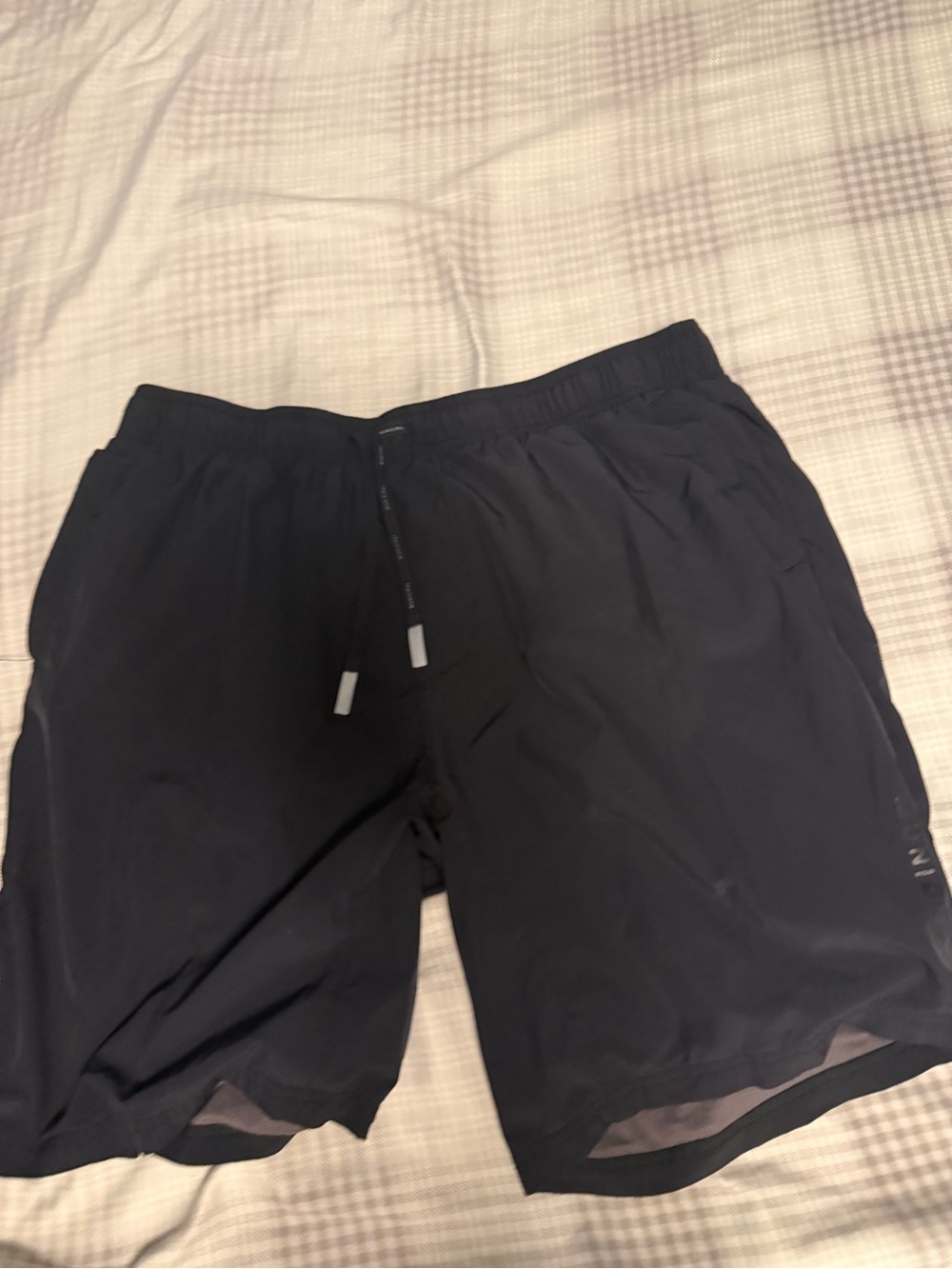 Men's Black Athletic Drawstring Shorts